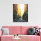 im Zentrum von Dallas, TX bei Sonnenaufgang- Leinw Leinwanddruck (Insitu (Wohnzimmer))