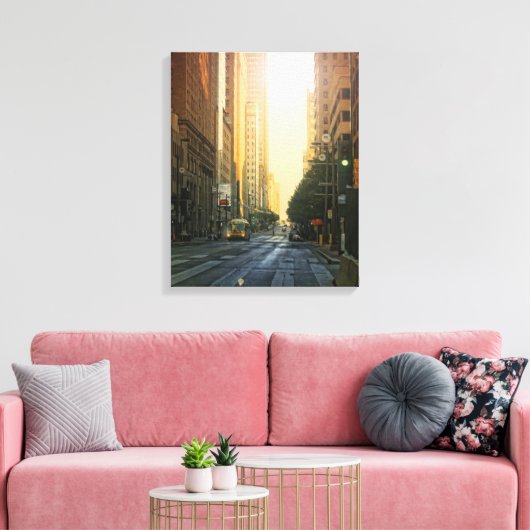 im Zentrum von Dallas, TX bei Sonnenaufgang- Leinw Leinwanddruck (Insitu (Wohnzimmer))