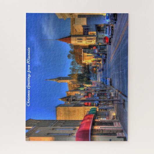 Im Zentrum von Wisconsin. Weihnachtsgrüße Puzzle (Vertikal)