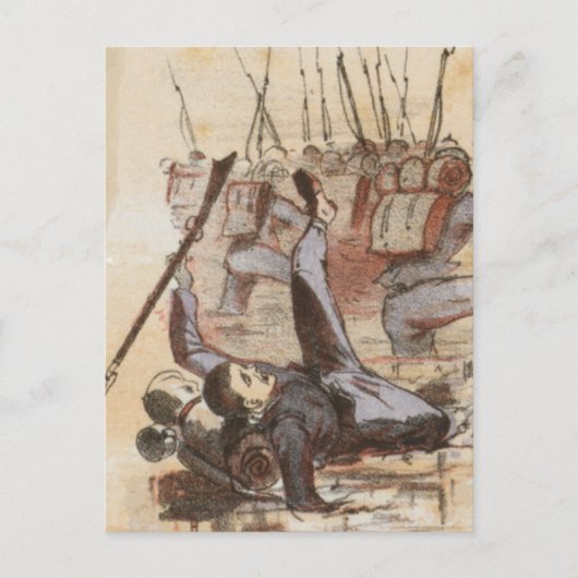 Im Zivilen Leben des Mud-Krieges stecken Postkarte (Vorderseite)