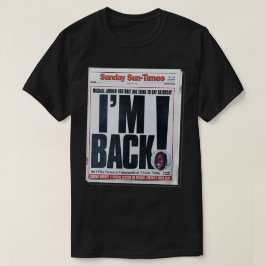 IM ZURÜCK T-Shirt (Design vorne)