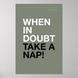 IM ZWEIFEL, MACH EIN NICKERCHEN – Cozy Wandkunst Poster