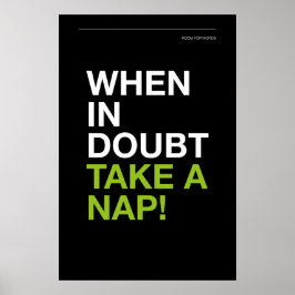 IM ZWEIFEL, MACH EIN NICKERCHEN – Cozy Wandkunst Poster
