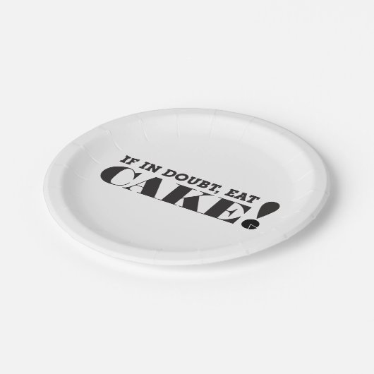 IM ZWEIFELSFALL ESSEN SIE KUCHEN! - PAPPTELLER (Schrägansicht)