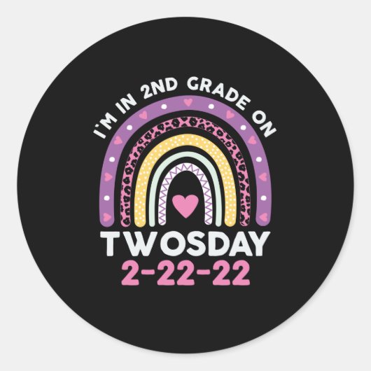 Im zweiten Grade am 22. Februar 2022 Runder Aufkleber (Vorderseite)