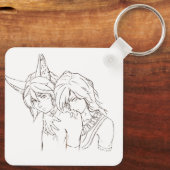 Imã Fanart Cyno e Tighnari do jogo Genshin Impact Schlüsselanhänger (Rückseite)