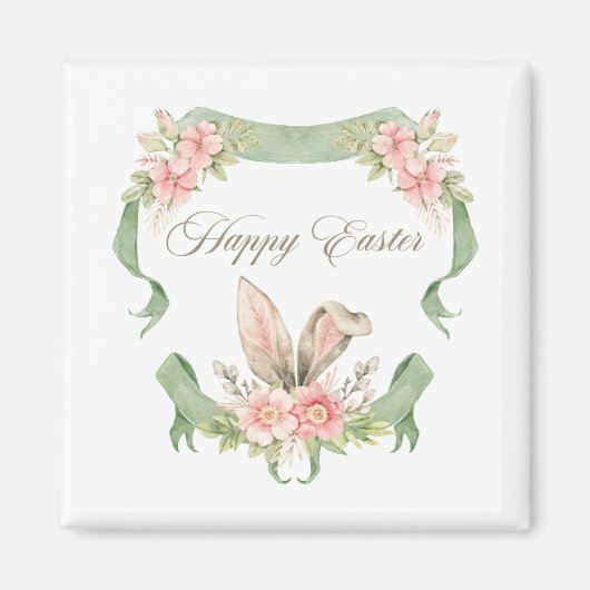 ÍMA FELIZ PASCOA COELHO FLORAL AQUARELA MAGNET (Vorne)