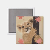 Ímã filhote de leão brincando magnet (Vorderseite/Rückseite)