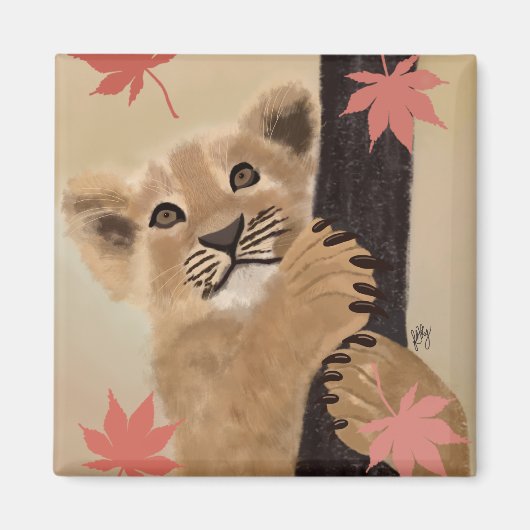 Ímã filhote de leão brincando magnet (Vorne)