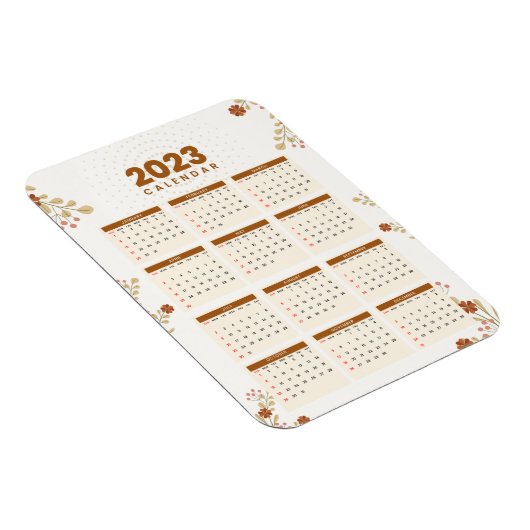 Ímã Flexível MINI CALENDAR 2023 Magnet (Rechte Seite)