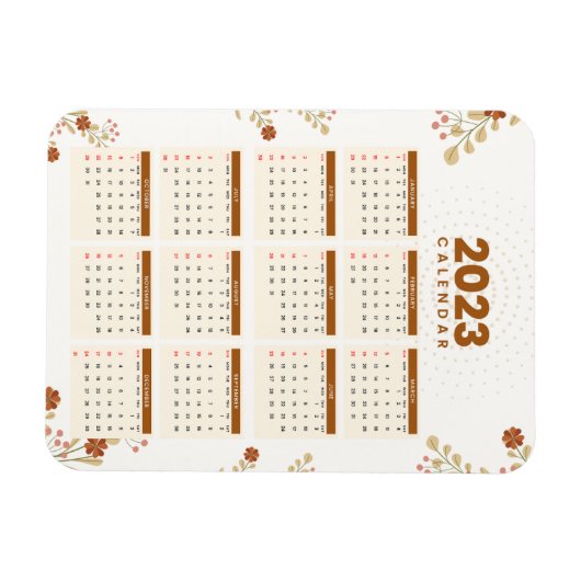 Ímã Flexível MINI CALENDAR 2023 Magnet (Horizontal)