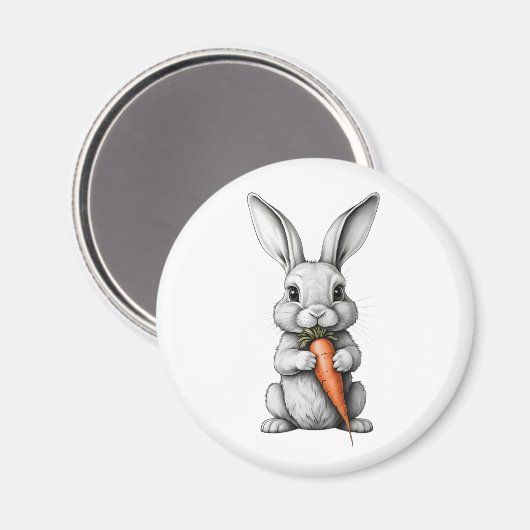Imã Redondo Coelho da Páscoa Magnet (Vorderseite/Rückseite)