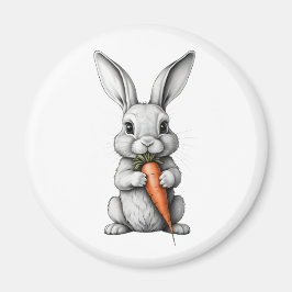 Imã Redondo Coelho da Páscoa Magnet