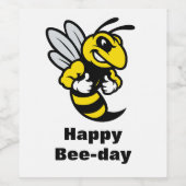 Imabee Reversed Funny Bee Birthday Geschenk Weinetikett (Einzelnes Label)