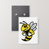 Imabee Reversed Funny Bee Button (Vorderseite/Rückseite)