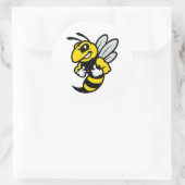 Imabee Reversed Funny Bee Runder Aufkleber (Tasche)