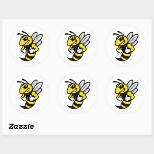 Imabee Reversed Funny Bee Runder Aufkleber