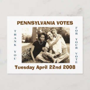 image0-6, PENNSYLVANIA WÄHLT, am Dienstag, den 22. Postkarte