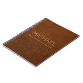 Image Brown Leather Personalisiert Notizblock (Linke Seite)