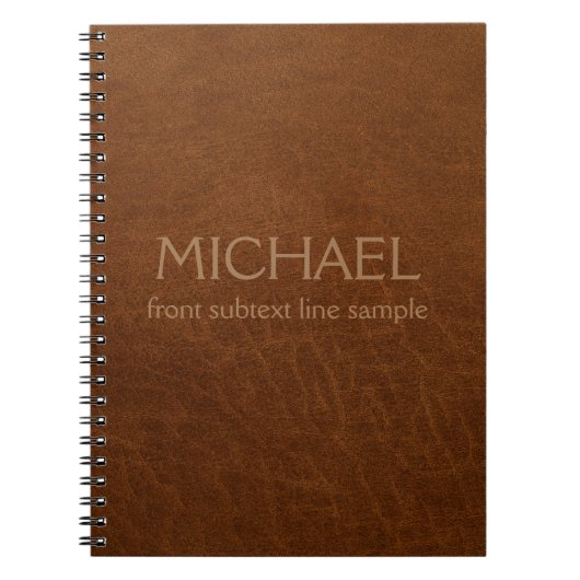 Image Brown Leather Personalisiert Notizblock (Vorderseite)