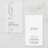 Image Consultant Double Imitats Silver Visitenkarte (Vorne/Hinten)