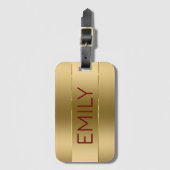 Image Metallic Gold Background Gepäckanhänger (Vorderseite Vertikal)