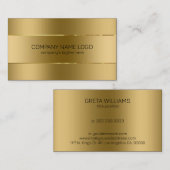 Image Metallic Gold Background Visitenkarte (Vorne/Hinten)