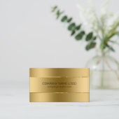 Image Metallic Gold Background Visitenkarte (Stehend Vorderseite)