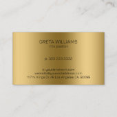 Image Metallic Gold Background Visitenkarte (Rückseite)