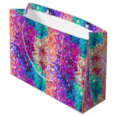 Image of disco Imitate Glitzer Große Geschenktüte (Rückseite Schrägansicht)