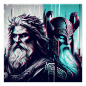 image of the gods zeus and odin togethe poster (Vorderseite)