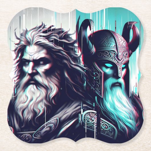 image of the gods zeus and odin together untersetzer (Vorderseite)