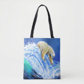 Image: Polar bear in the sea. Tasche (Vorderseite)