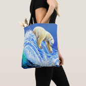 Image: Polar bear in the sea. Tasche (Von Nahem)