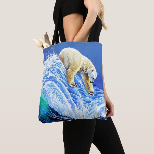 Image: Polar bear in the sea. Tasche (Von Nahem)