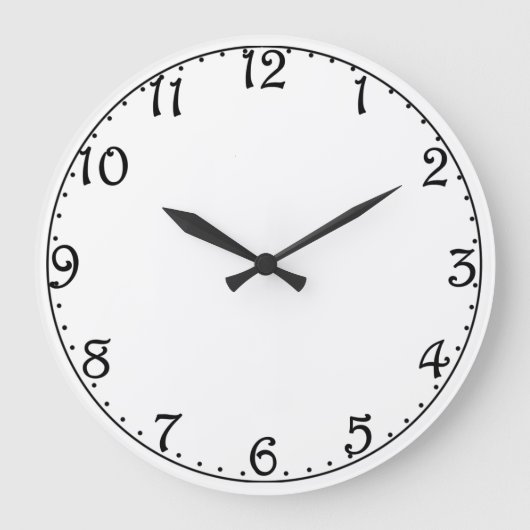 Image Schlicht Clock Face Harrington Große Wanduhr (Vorderseite)