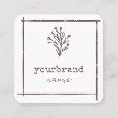 Image Template Rustic Floral Bouquet Blume Quadratische Visitenkarte (Vorderseite)