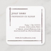 Image Template Rustic Floral Bouquet Blume Quadratische Visitenkarte (Rückseite)