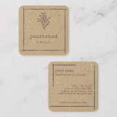 Image Template Rustic Floral Boutique Blume Quadratische Visitenkarte (Vorne/Hinten)