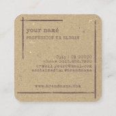 Image Template Rustic Floral Boutique Blume Quadratische Visitenkarte (Rückseite)