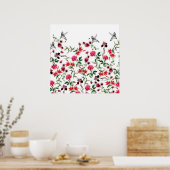 imagem de flores e passaros poster (Küche)