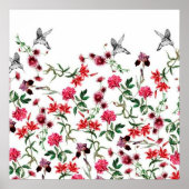 imagem de flores e passaros poster (Vorne)