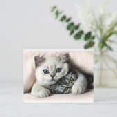 imagem de gata e filho postkarte (Stehend Vorderseite)