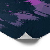 Imagem Noturna com uma bela lua Poster (Ecke)