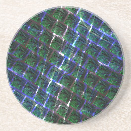 Imagem verde sob grade metálica escura? getränkeuntersetzer (Vorne)