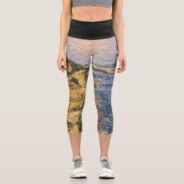 Imagen de mi obra arte Amanecer Capri Leggings