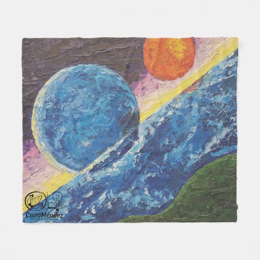 Imagen de mi obra arte Horizonte Fleecedecke (Vorderseite (Horizontal))