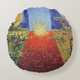 Imagen de mi obra arte La puesta del sol Rundes Kissen