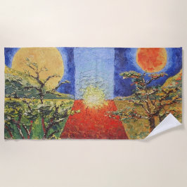 Imagen de mi obra arte La puesta del sol Strandtuch