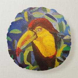 Imagen de mi obra arte Tucán Rundes Kissen